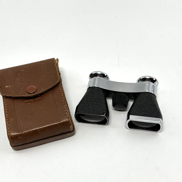 VINTAGE OFUNA BINOCULARS & Leather Case 1940s "Occupied Japan" Opera
