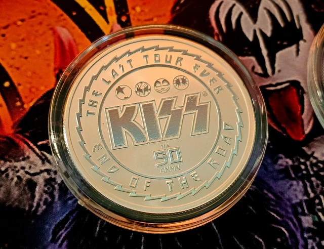 2023 $2 Niue KISS 50th Anniversary 1 oz .999 Fine Silver Coin BU in Capsule