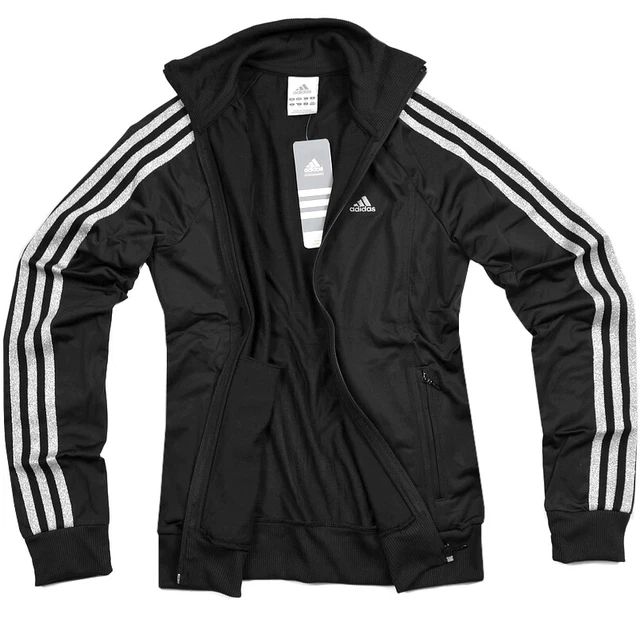 Adidas Eccellente Ragazza per Allenamento Giacca Sportiva Bambini Argento Nero