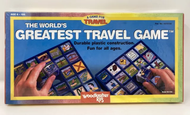 NEW Vintage The World's Greatest Travel Game - 1985 Woodkrafter Kits