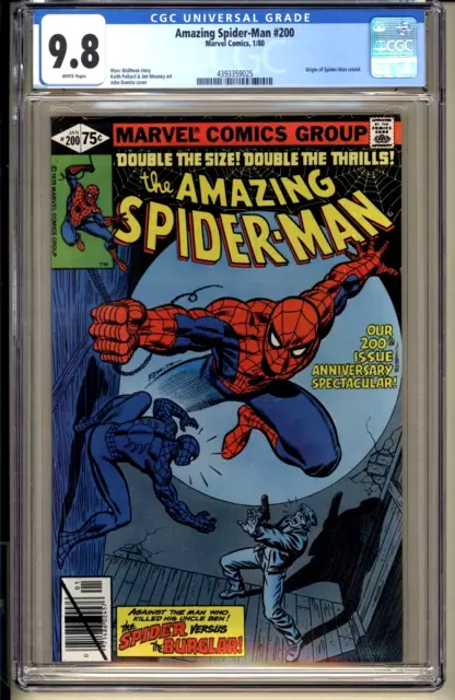 Amazing Spider-Man #200 CGC 9.8 WP NM/MT Marvel Comics 1980 Romita Origin v1