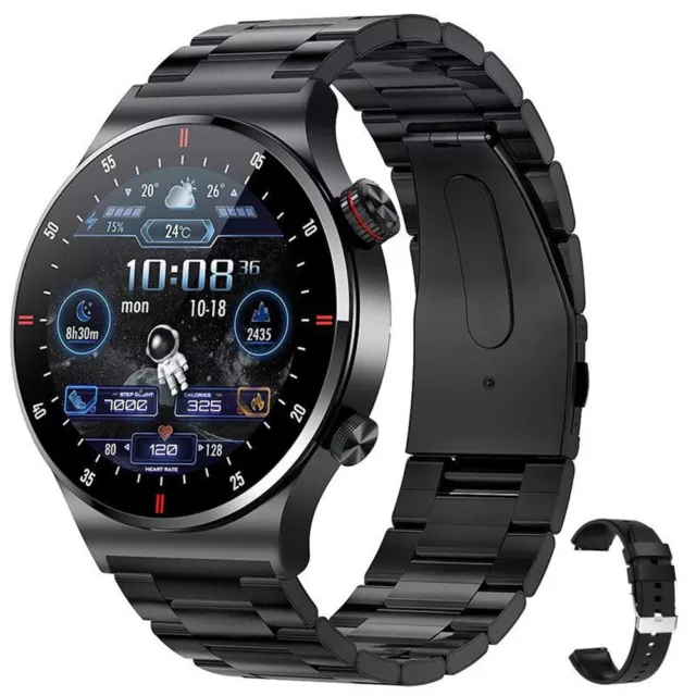 QW33 Bluetooth-kompatible sprechende Uhr Herren wasserdichte Uhr für Android iOS