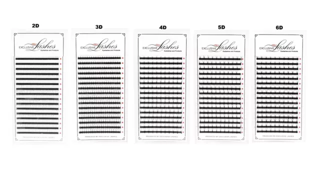 Volume exclusif 16 lignes 2D-6D ventilateurs de volume cils semi-permanents 2