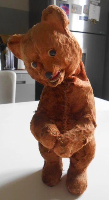 Jouet Peluche mécanique ancien Ours au tambour . Max Carl