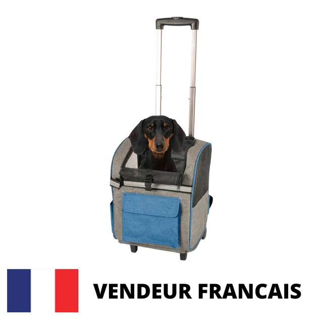 Sac à Dos Transport Pour Petit Chien/chat – Maille Respirante, Pliable, Avec Poche à Snacks | Pour Randonnée, Voyage, Balade