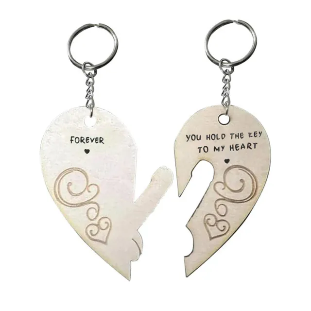 Key Hanger Couples Novelty Keyring Heart Shape Spoof Keychain for Christmas