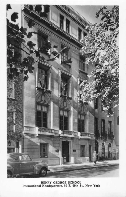 New York City Henry George School HQ Real Photo Antique Postcard K18797