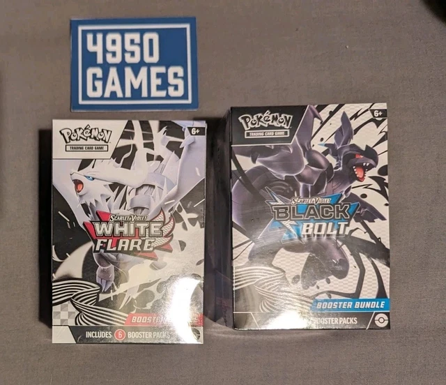 POKEMON TCG SCARLET & Violet Black Bolt/White Flare Booster Bundle ...