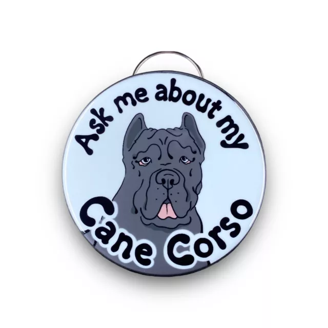 Cane Corso Bottle Opener Keychain Handmade Pet Accessories 2.25" - Black