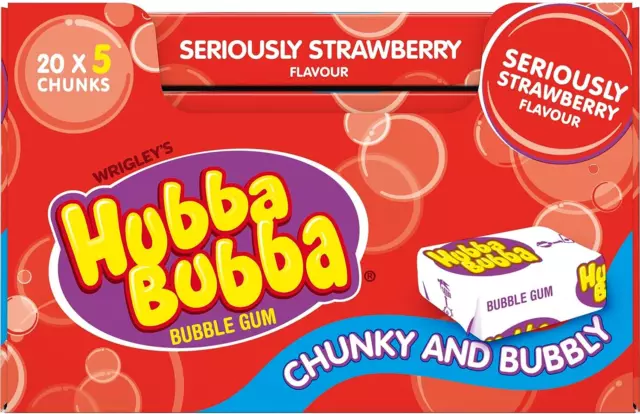Wrigley'S Hubba Bubba Bubble Gum 5 Chunks Original Flavour Box ( 20 X 35G  ), 700G 