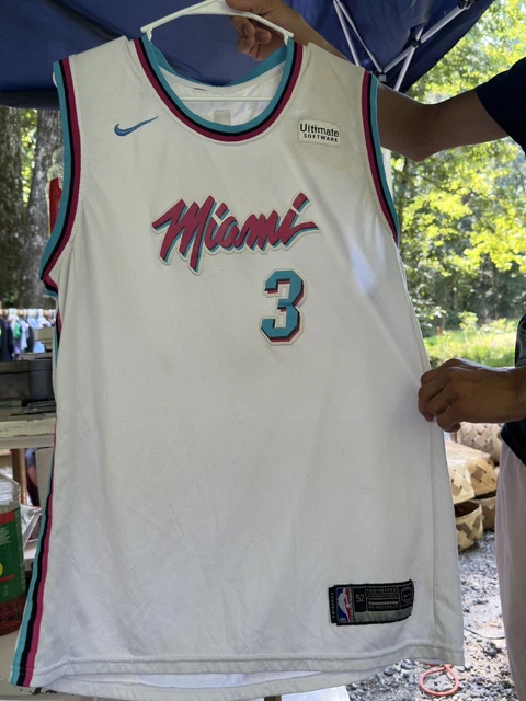 Nike NBA Dwyane Wade Miami Heat City Edition Swingman Jersey White vice