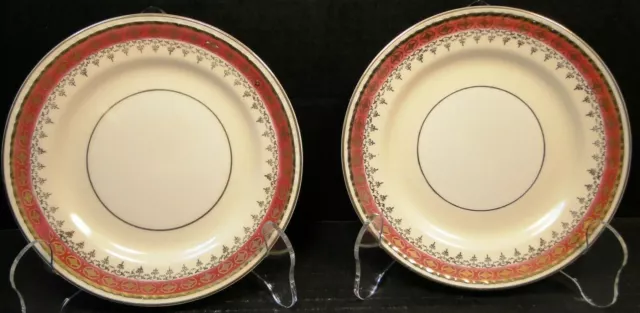 Homer Laughlin Monarch Bread Plates 6 1/4" Eggshell Georgian Set of 2 Excellent