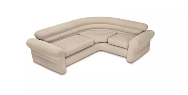 Intex Inflatable Air Corner Sofa/Couch Waterproof Flocked 257x203x76 cm