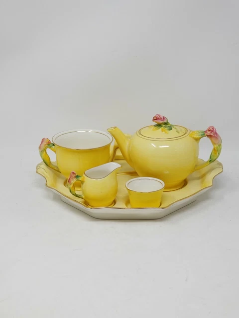 Vintage Royal Winton Grimwades Breakfast Set Yellow "Rosebud" Made in England