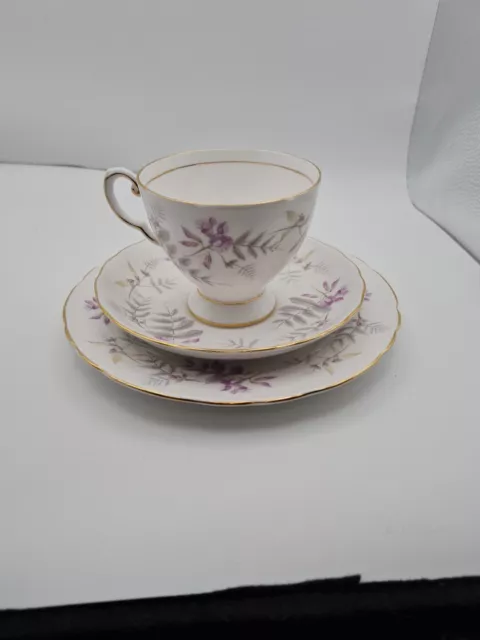 Vintage Tuscan Fine Bone China England Wisteria Tea Cup, Saucer ,Side Plate