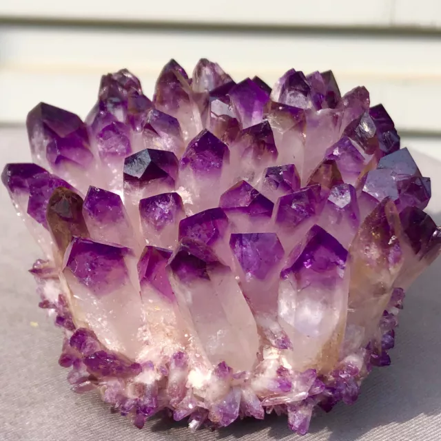 340g New Find purple Phantom Quartz Crystal Cluster Mineral Specimen Healing