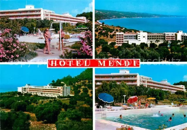 72960895 Halkidiki Chalkidiki Hotel Mendi Pool Fliegeraufnahme