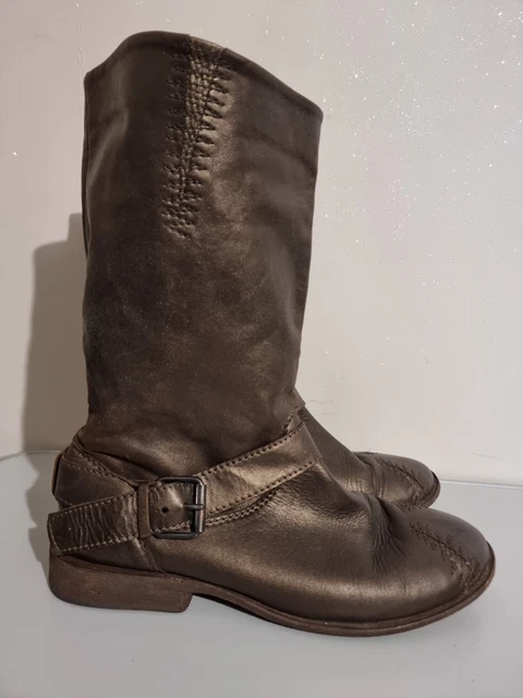 Bottes Renato Nucci En Cuir Marron – Taille 38, Très Bon état, Talon Moyen