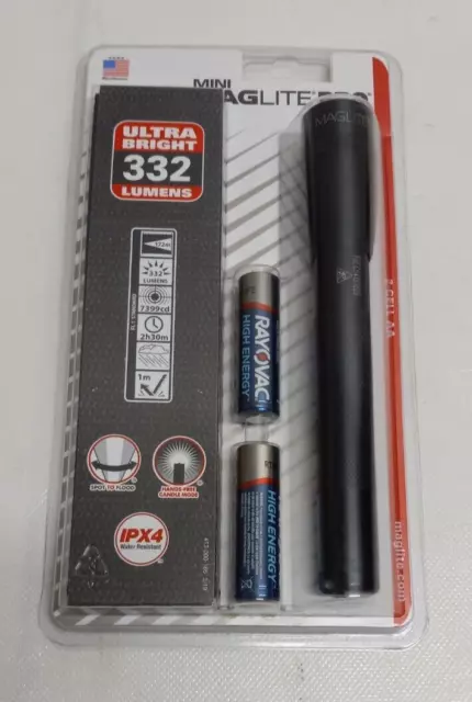 Mag Instrument Inc Sp2P01H Mini Maglite Led Pro 2Aa Black Flashlgiht W Holster