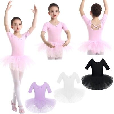 Kids Girls Ballet Dance Tutu Dress Gymnastic Leotard Ballerina Dancewear Costume