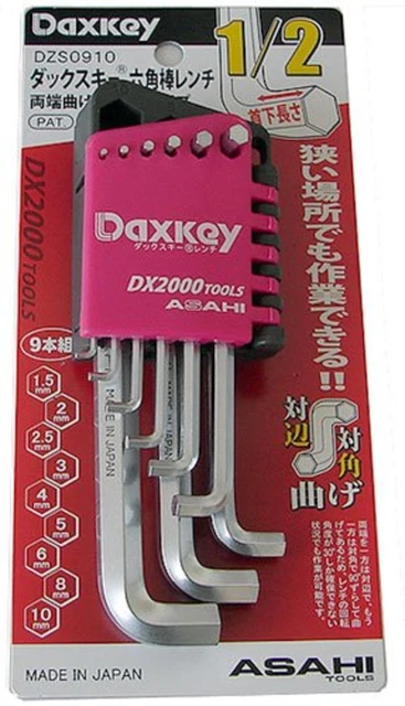 Set chiavi esazionali corte ASH Dax 9 pz DZS0910 con tracciamento# Nuovo Giappone