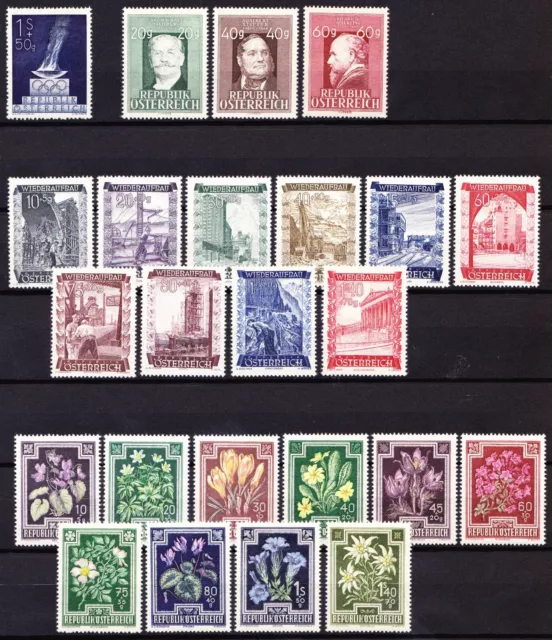 Österreich 1948 ANK 863-940, Mi 854-928 ** Jahrgang 1948 KW €99,50 postfrisch
