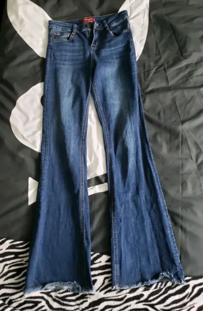 Miss Sixty High Waisted Flare Jeans Size 8
