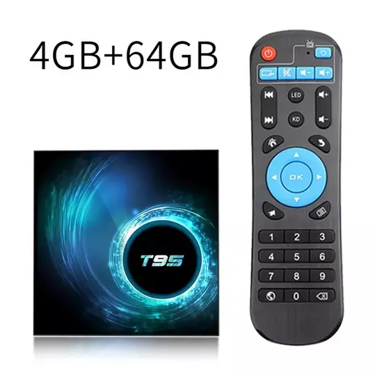 Android tv box tv android 10 T95 Smart TV BOX Wifi BT 4G 64Go H616 6K Netflix Go