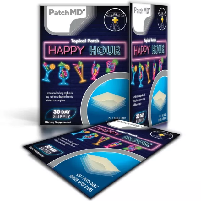 PatchMD Happy Hour Plus - Topical Patch (30 Day Supply) -Dietary Supplement