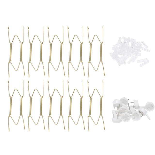 10 Pack Plate Hangers, 6 Inch Wall Plate Hangers and 10 Pack Wall Hooks,2496