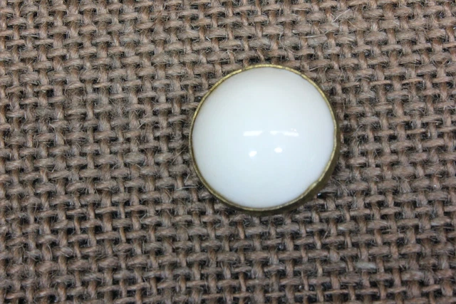 Old Picture Nail Screw Head Cover Artwork Hanger White Porcelain Vintage 3/4”