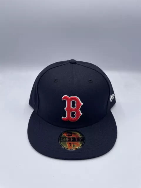 Boston Red Sox MLB New Era 59Fifty Fitted Cap 7 5/8 NEW Navy Red