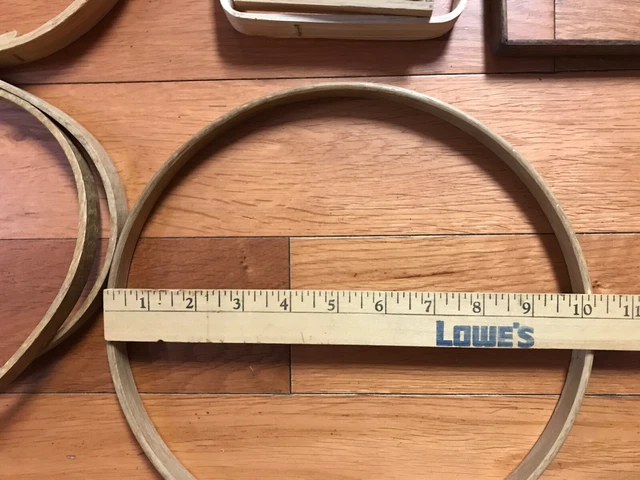 "Lote de 10 asas de aros cestas de roble natural de 3/4"" y 5/8" 3