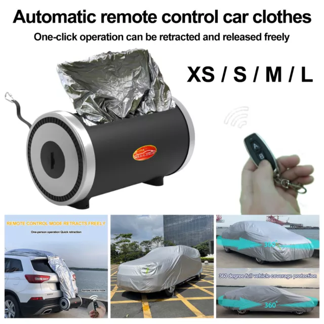 S-XL Car Cover Autoabdeckung Voll automatische mit intelligente Fernbedienung DE