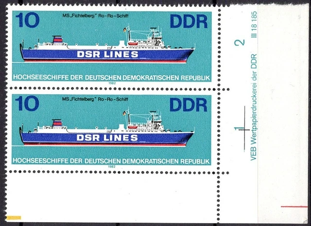 DDR 1982 Mi.Nr. 2710 ** postfrisch Eckrand mit DV Druckvermerk
