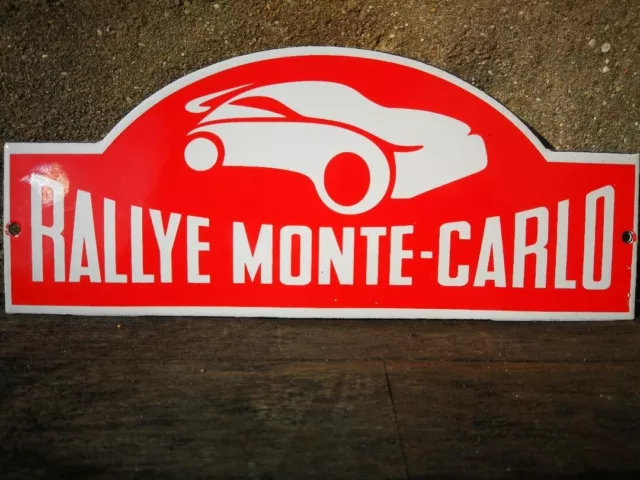 Plaque émaillée Rallye MONTE CARLO Enamel Sign no Wrc Citroen Peugeot Renault