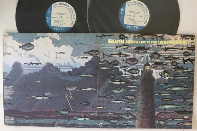 ELVIN JONES LIVE At The Lighthouse BLUE NOTE 2XLP VG+
