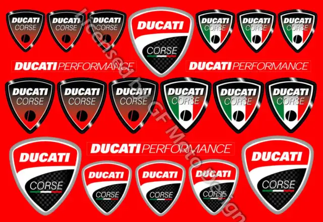 Ducati Corse Motorcycle Stickers Tank Decals 1098 1198 Monster Panigale /25