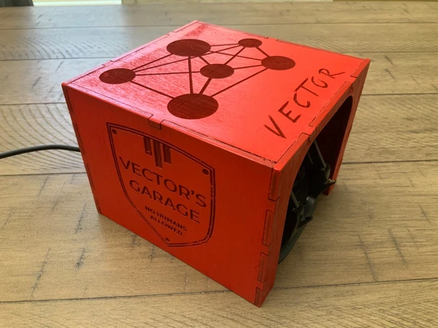 Vector By Anki Laser cut Docking station cover  “Vector’s Garage” Red