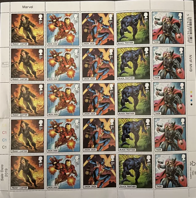 25 MARVEL Royal Mail 1st Class Stamps Brand New ⭐️ Can Be Used For Postage ✅⭐️