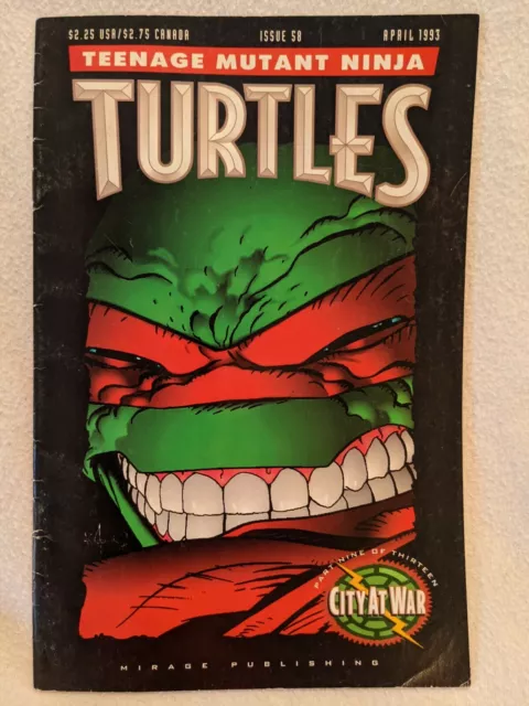 Teenage Mutant Ninja Turtles 58 City At War Pt 9 Mirage Eastman Laird 1992 TMNT