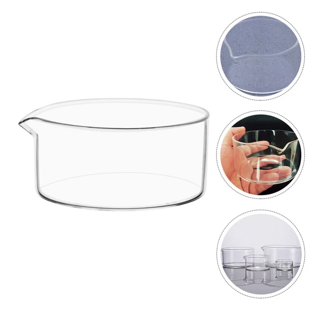 Stonylab Plat à Cristallisation En Verre Borosilicate - Laboratoire Chimie, Fond Plat, 100-500ml