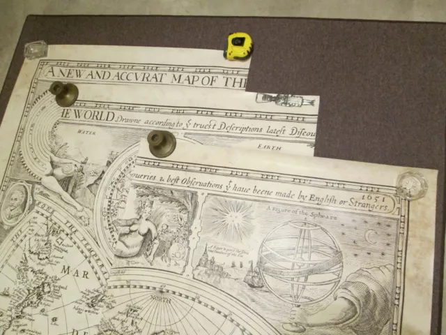 HUGE Reprint of "A New and Accurate Map of the World...in 1651" - 76" x 103"