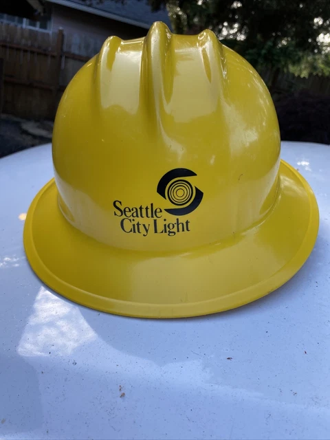 Vintage  Seattle City Light Bullard Hard Boiled Hard Hat Yellow Industrial