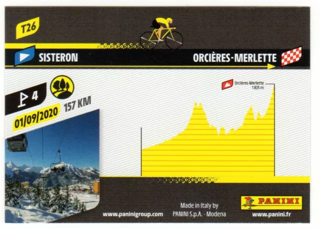 Carte PANINI Tour de France 2020 #T26 Etape 4 - Sisteron - Orcières-Merlette