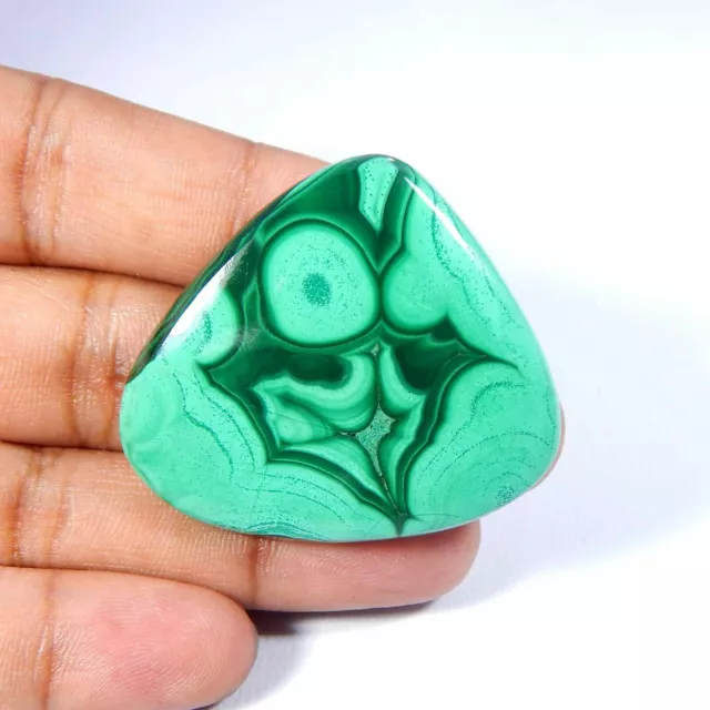 135 Carats Naturel Vert Malachite Cabochon Forme Ovale AAA Créateur Pierre ML-02