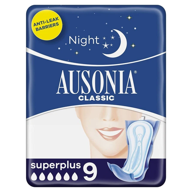 Compresses Pour la Nuit Ausonia Super Plus 9 Unités