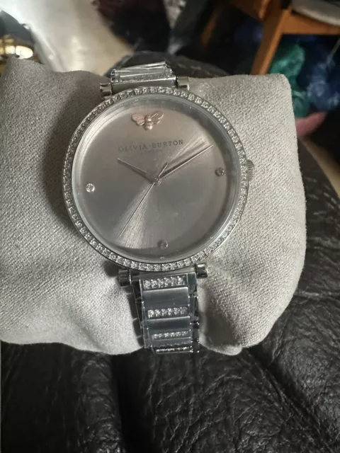 Olivia Burton Silver Ladies Watch