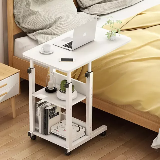 Over Bed Table Tray Mobility Aid Chair Computer Laptop PC Desk Adjustable Height