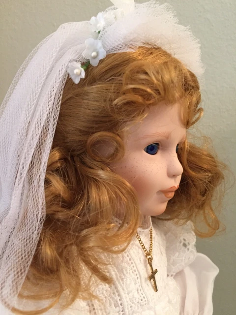 1st communion Georgetown retired Bridget Quinn Porcelain Doll,Linda Mason,COA IB